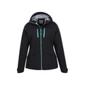 Black - Pack Shot - Mountain Warehouse Womens-Ladies Rhine Extreme 3 Layer Waterproof Jacket
