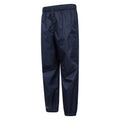 Navy - Side - Mountain Warehouse Childrens-Kids Gale Waterproof Over Trousers