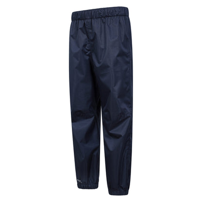 Navy - Side - Mountain Warehouse Childrens-Kids Gale Waterproof Over Trousers