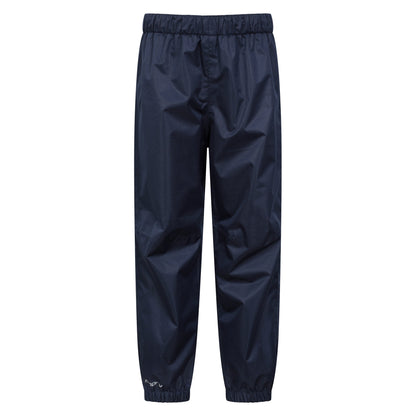 Navy - Front - Mountain Warehouse Childrens-Kids Gale Waterproof Over Trousers