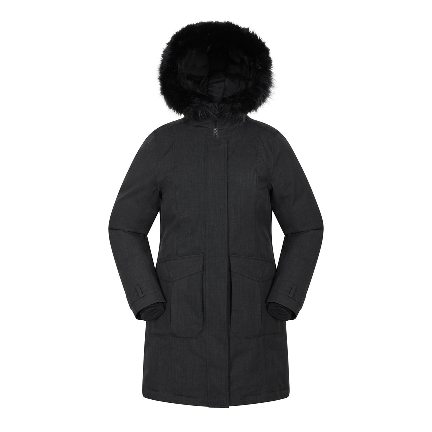 Jet Black - Front - Mountain Warehouse Womens-Ladies Aurora Down Jacket