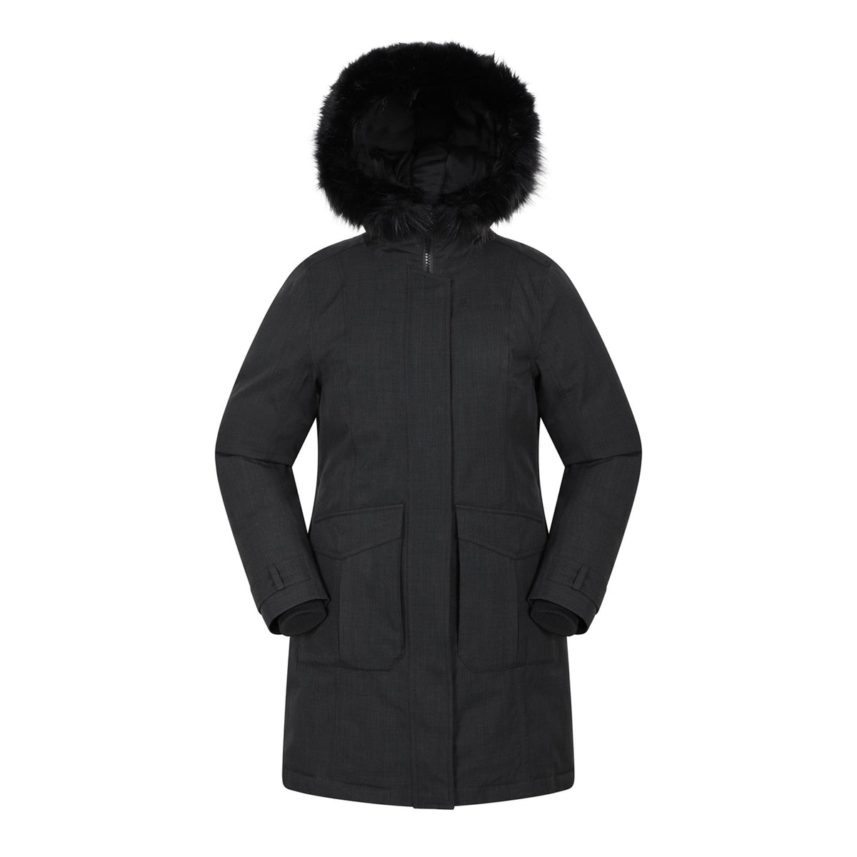 Jet Black - Front - Mountain Warehouse Womens-Ladies Aurora Down Jacket