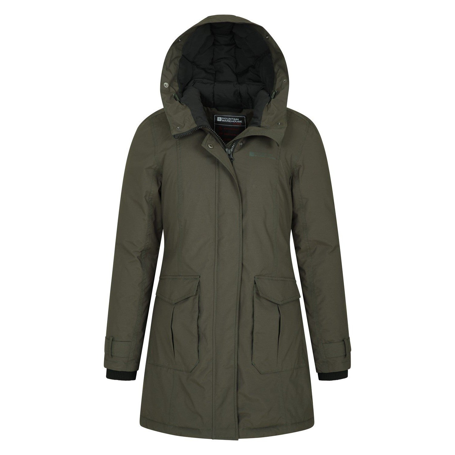 Green - Close up - Mountain Warehouse Womens-Ladies Aurora Down Jacket