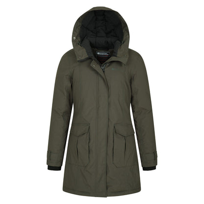Green - Close up - Mountain Warehouse Womens-Ladies Aurora Down Jacket