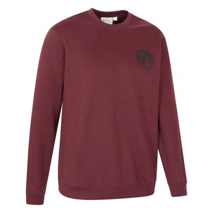 Burgundy - Front - Mountain Warehouse Mens Mountain Crew Neck Sweatshirt