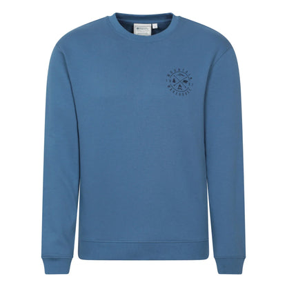 Light Beige - Front - Mountain Warehouse Mens Mountain Crew Neck Sweatshirt