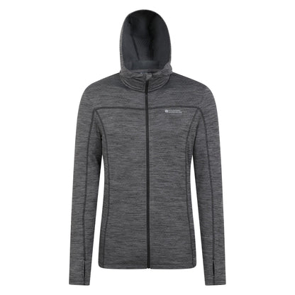 Dark Grey - Front - Mountain Warehouse Mens Finsbury Textured Hoodie