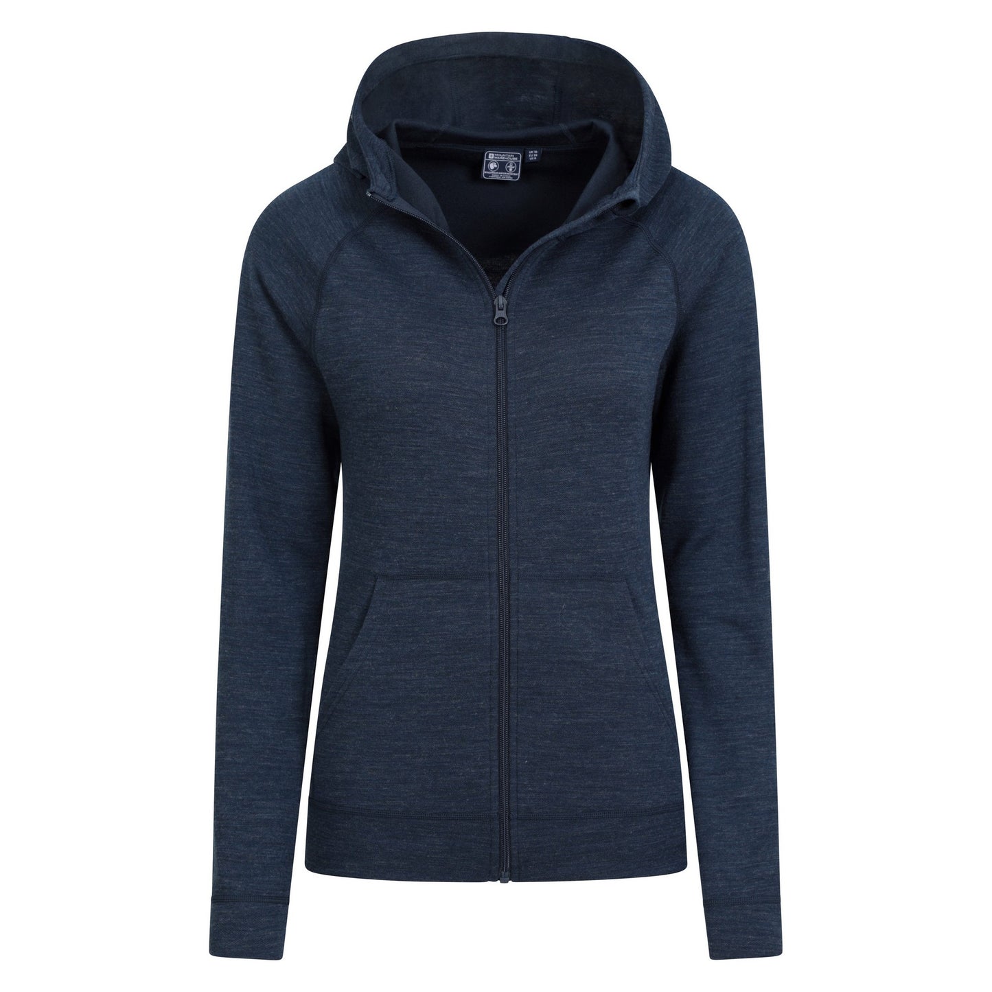 Navy - Pack Shot - Mountain Warehouse Womens-Ladies Full Zip Hoodie