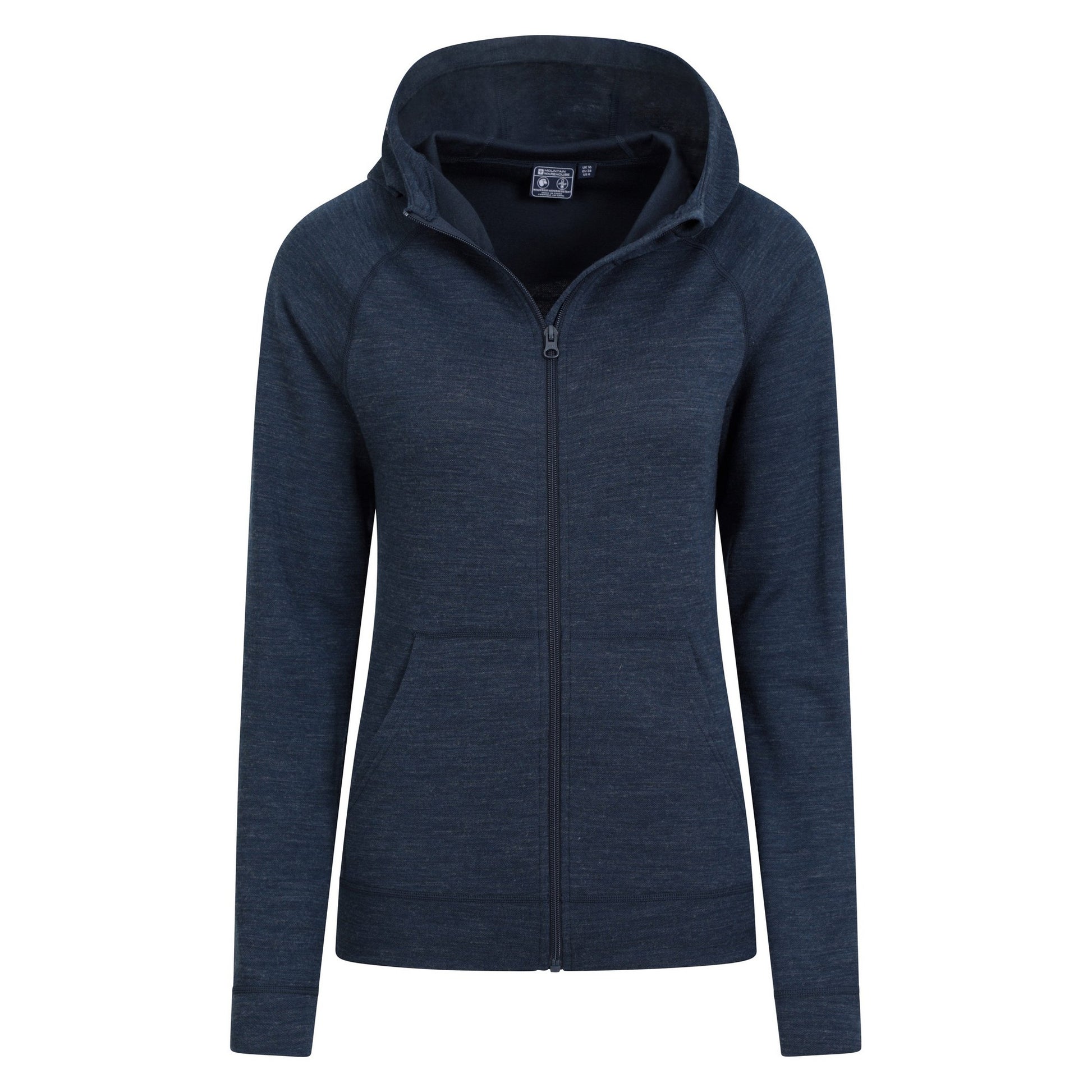 Navy - Pack Shot - Mountain Warehouse Womens-Ladies Full Zip Hoodie