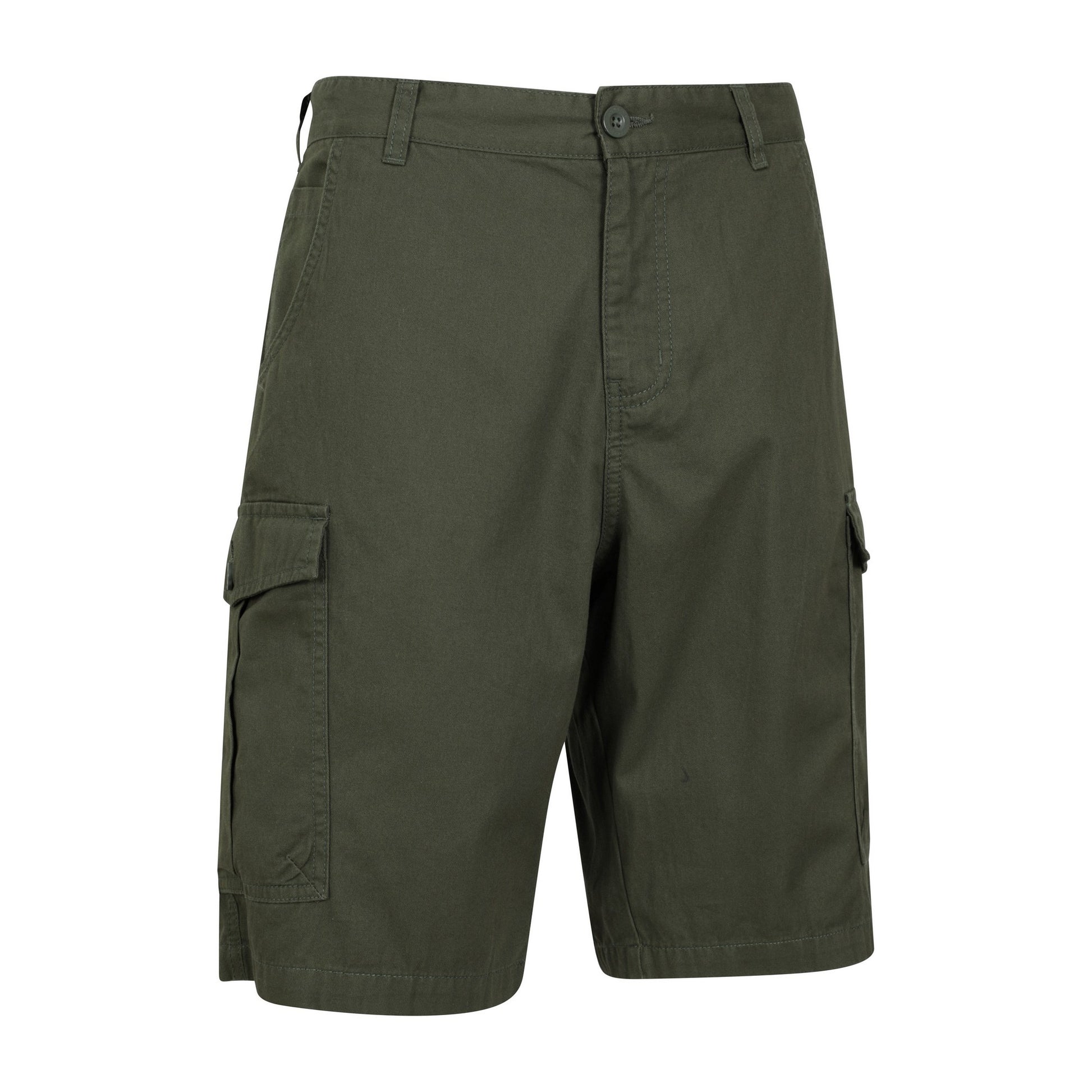Khaki Green - Side - Mountain Warehouse Mens Lakeside Cargo Shorts