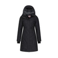 Black - Pack Shot - Mountain Warehouse Womens-Ladies Polar Down Long Length Hybrid Jacket