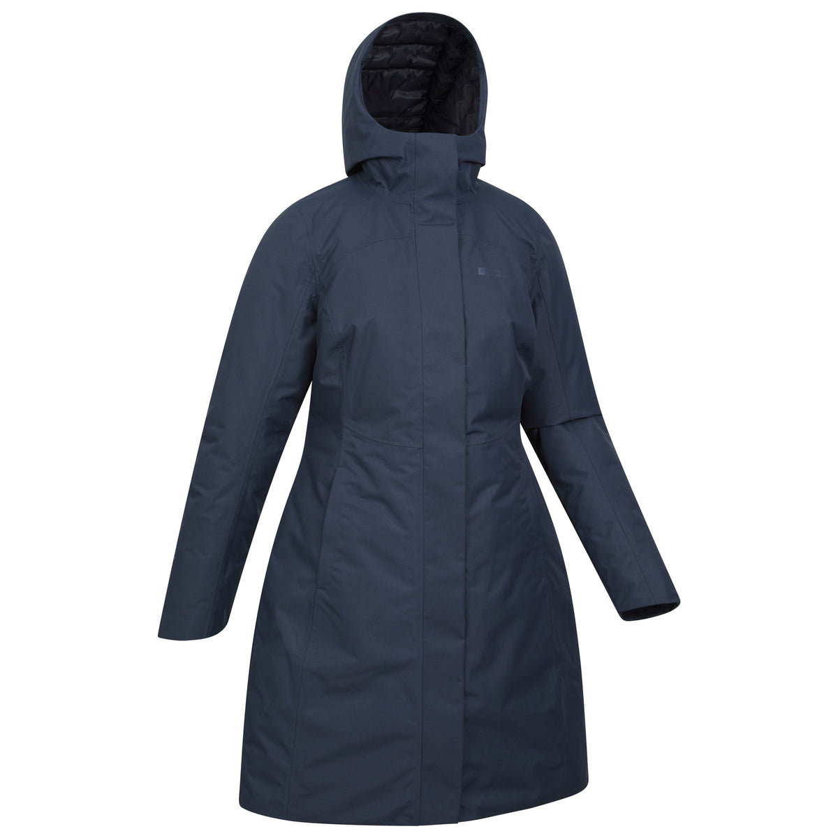 Blue - Side - Mountain Warehouse Womens-Ladies Polar Down Long Length Hybrid Jacket