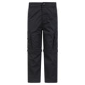 Black - Front - Mountain Warehouse Childrens-Kids Convertible Active Trousers