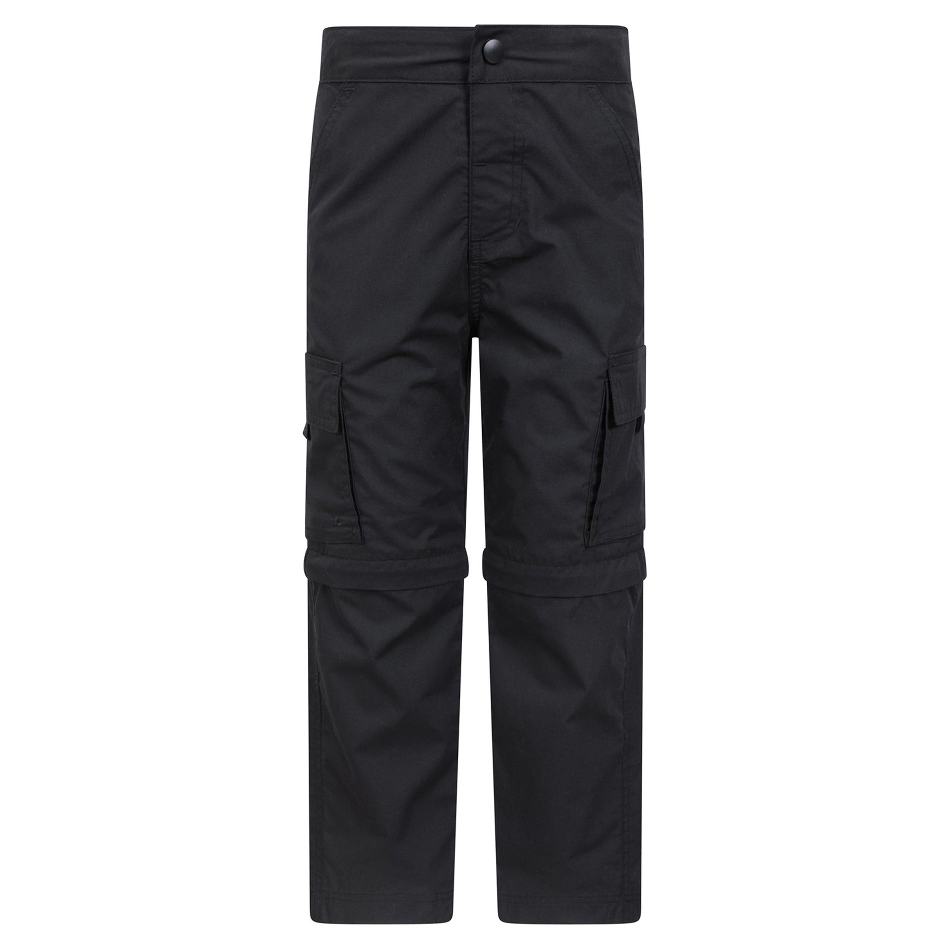 Black - Front - Mountain Warehouse Childrens-Kids Convertible Active Trousers