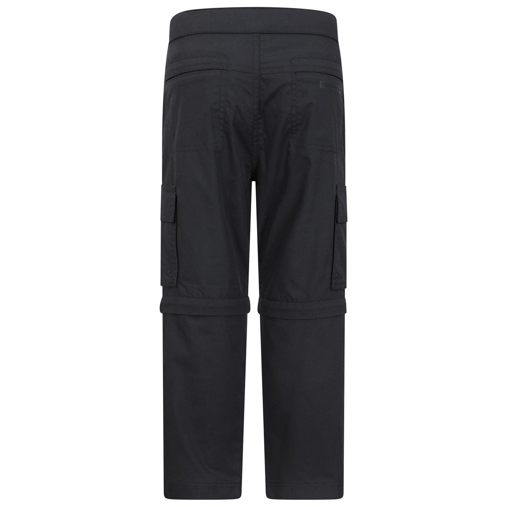 Black - Back - Mountain Warehouse Childrens-Kids Convertible Active Trousers