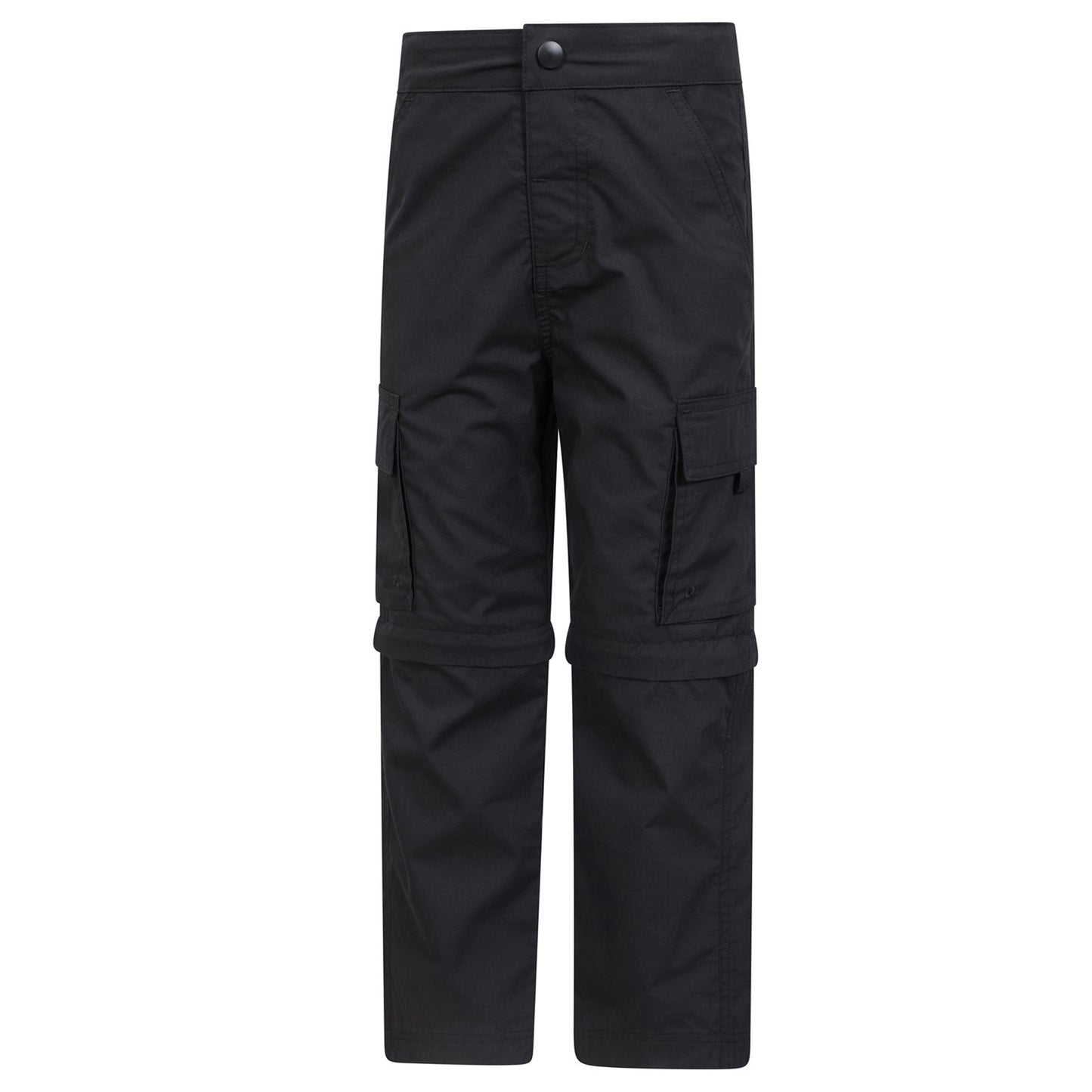 Black - Side - Mountain Warehouse Childrens-Kids Convertible Active Trousers