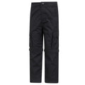 Black - Side - Mountain Warehouse Childrens-Kids Convertible Active Trousers
