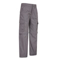 Dark Grey - Back - Mountain Warehouse Childrens-Kids Convertible Active Trousers