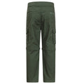 Khaki Green - Back - Mountain Warehouse Childrens-Kids Convertible Active Trousers