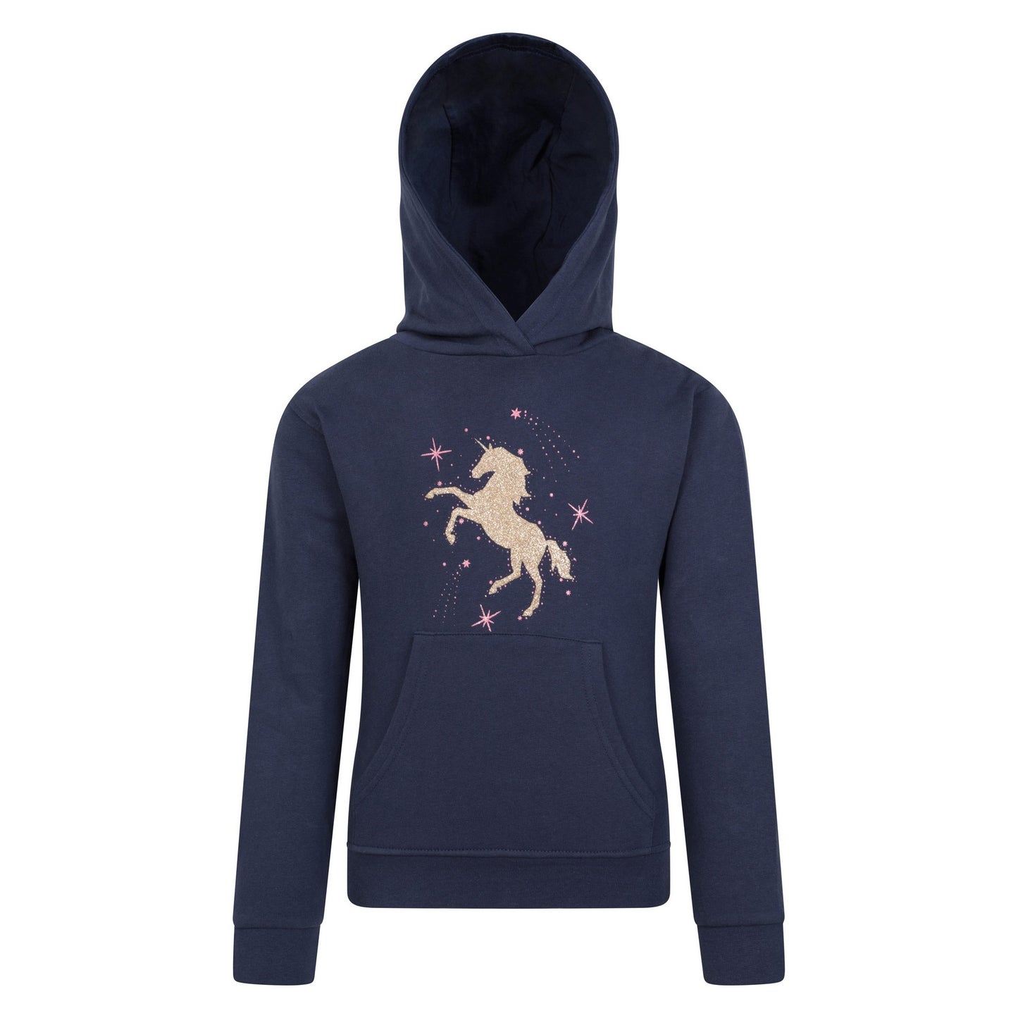 Navy - Front - Mountain Warehouse Childrens-Kids Unicorn Organic Hoodie