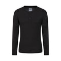 Black - Front - Mountain Warehouse Mens Talus Henley Thermal Top