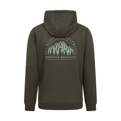 Khaki Green - Back - Mountain Warehouse Mens Adventure Full Zip Hoodie
