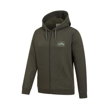 Khaki Green - Side - Mountain Warehouse Mens Adventure Full Zip Hoodie