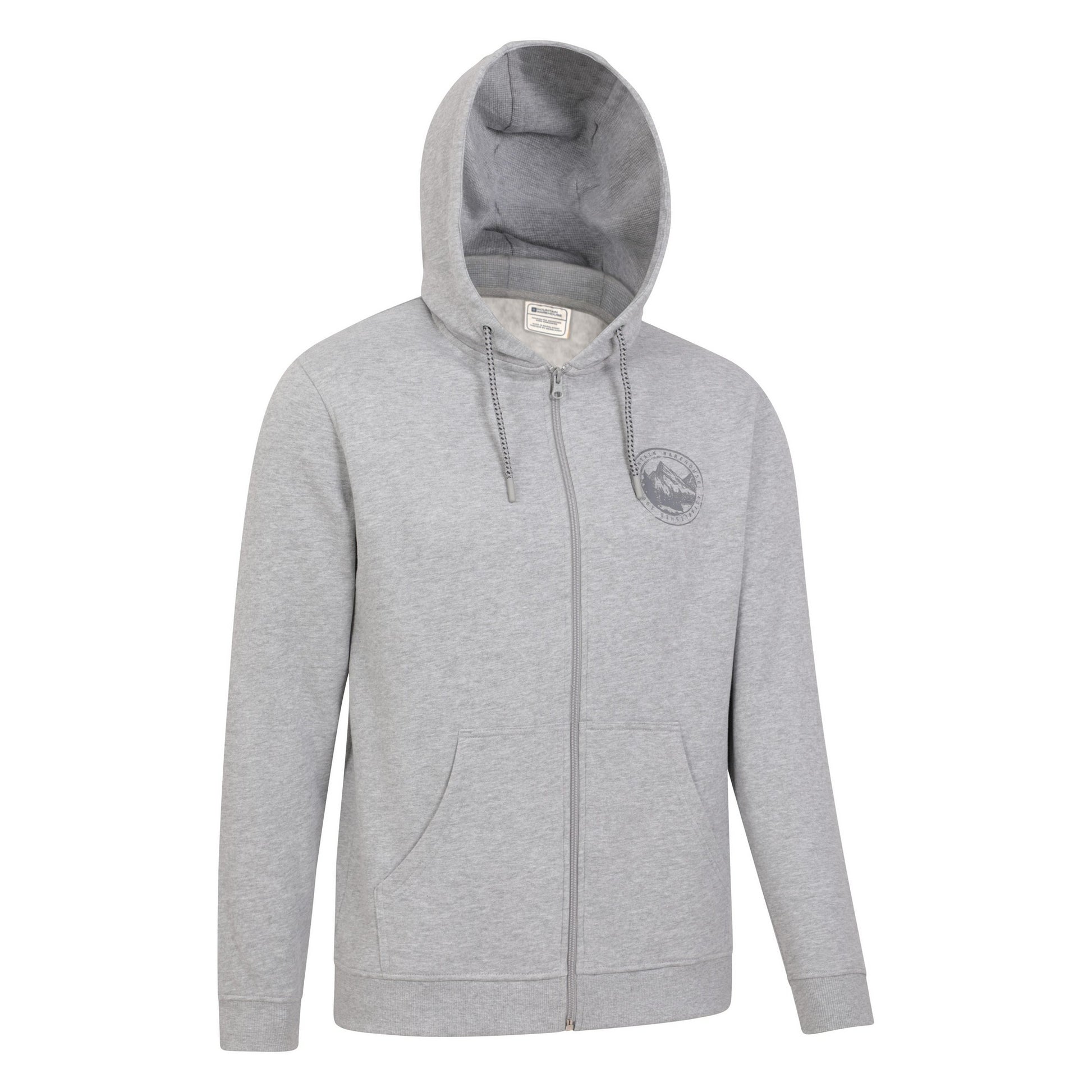 Grey - Side - Mountain Warehouse Mens Mountain Full Zip Hoodie