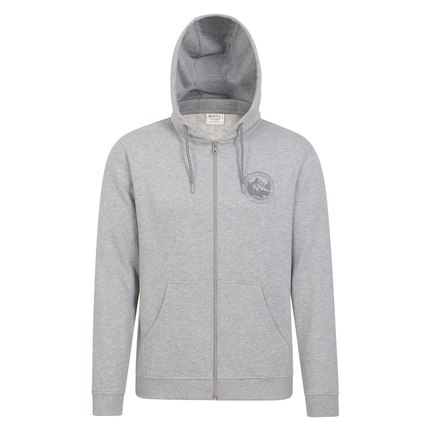 Grey - Front - Mountain Warehouse Mens Mountain Full Zip Hoodie