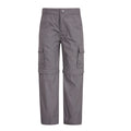 Dark Grey - Front - Mountain Warehouse Childrens-Kids Convertible Active Trousers