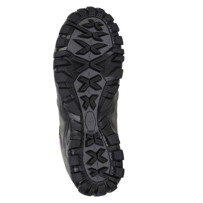 Grey - Pack Shot - Mountain Warehouse Womens-Ladies Belfour Suede Outdoor Walking Shoes