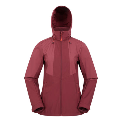 Burgundy - Front - Mountain Warehouse Womens-Ladies Hathor Soft Shell Jacket
