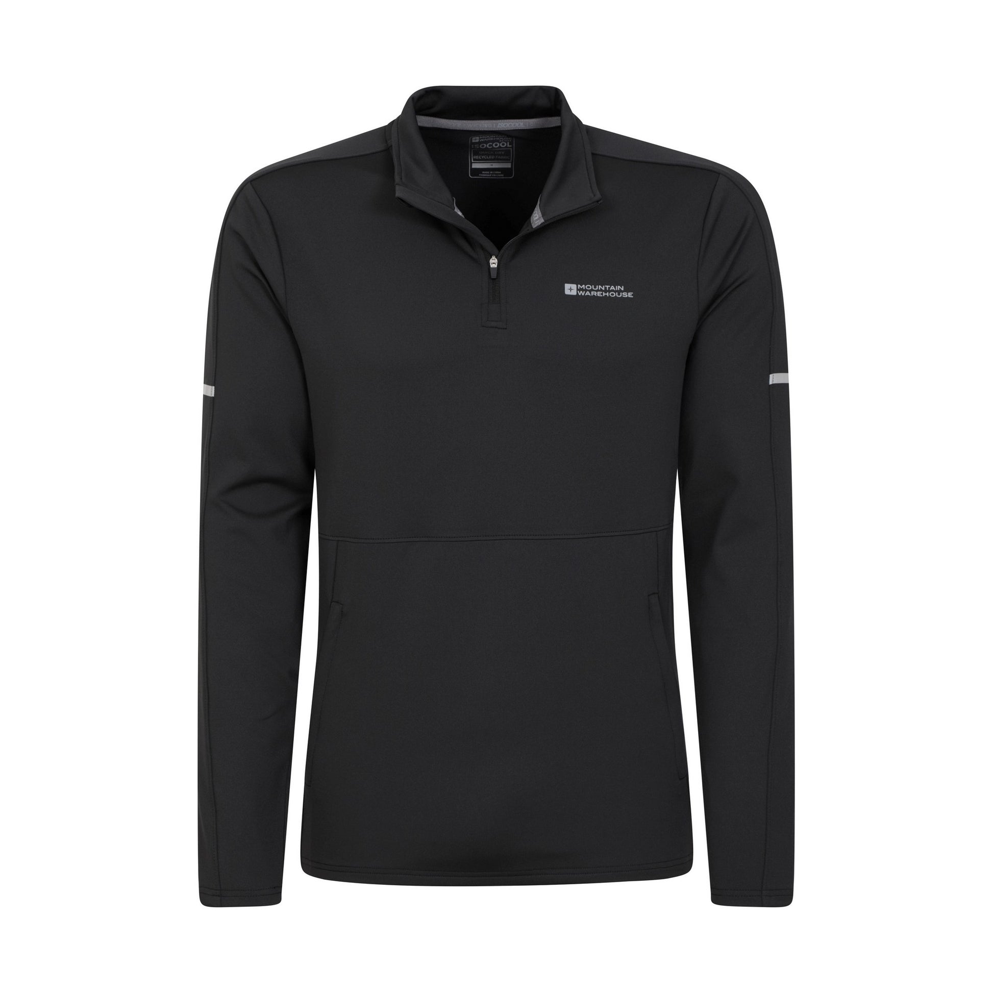 Black - Lifestyle - Mountain Warehouse Mens Core Recycled Half Zip Midlayer