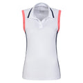 White - Pack Shot - Mountain Warehouse Womens-Ladies Classic Polo Neck Golf Vest Top