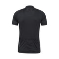 Jet Black - Back - Mountain Warehouse Mens Roubaix Full Zip Cycling Top