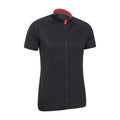 Jet Black - Side - Mountain Warehouse Mens Roubaix Full Zip Cycling Top
