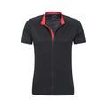 Jet Black - Pack Shot - Mountain Warehouse Mens Roubaix Full Zip Cycling Top