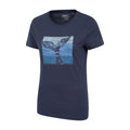 Navy - Lifestyle - Mountain Warehouse Womens-Ladies Whale Tail Organic T-Shirt