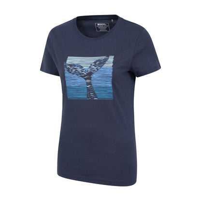 Navy - Lifestyle - Mountain Warehouse Womens-Ladies Whale Tail Organic T-Shirt