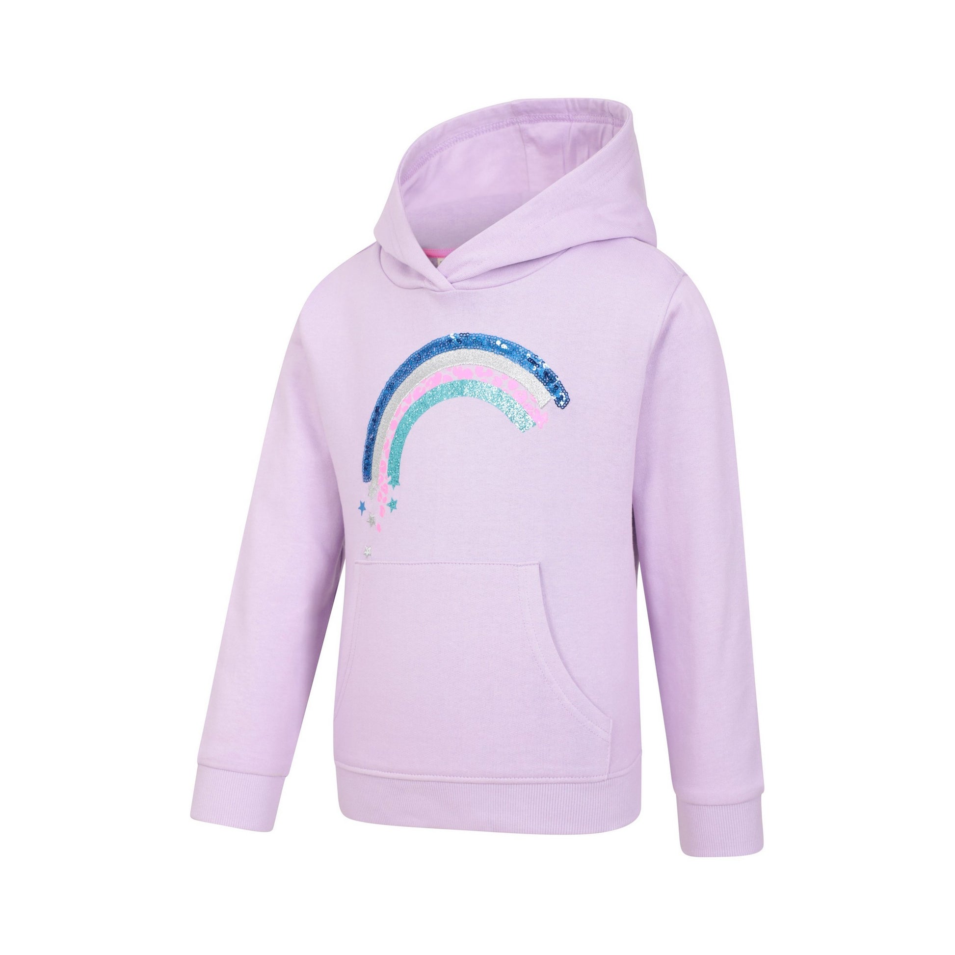 Lilac - Lifestyle - Mountain Warehouse Childrens-Kids Rainbow Sequins Hoodie