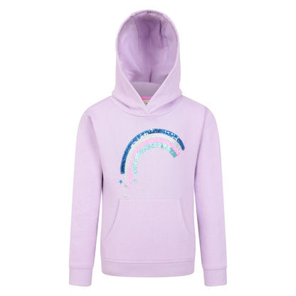 Lilac - Front - Mountain Warehouse Childrens-Kids Rainbow Sequins Hoodie