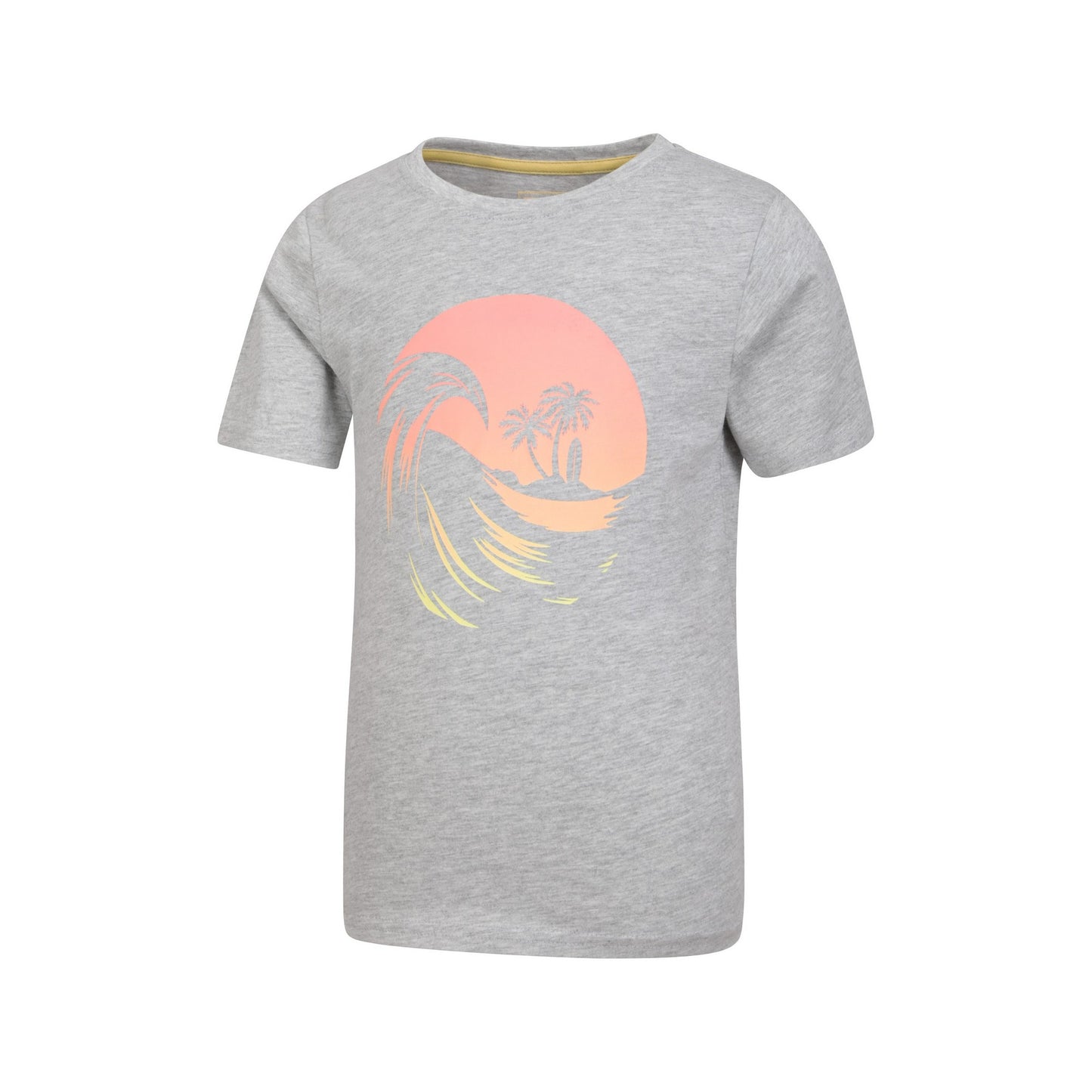 Grey - Side - Mountain Warehouse Childrens-Kids Beach Organic T-Shirt