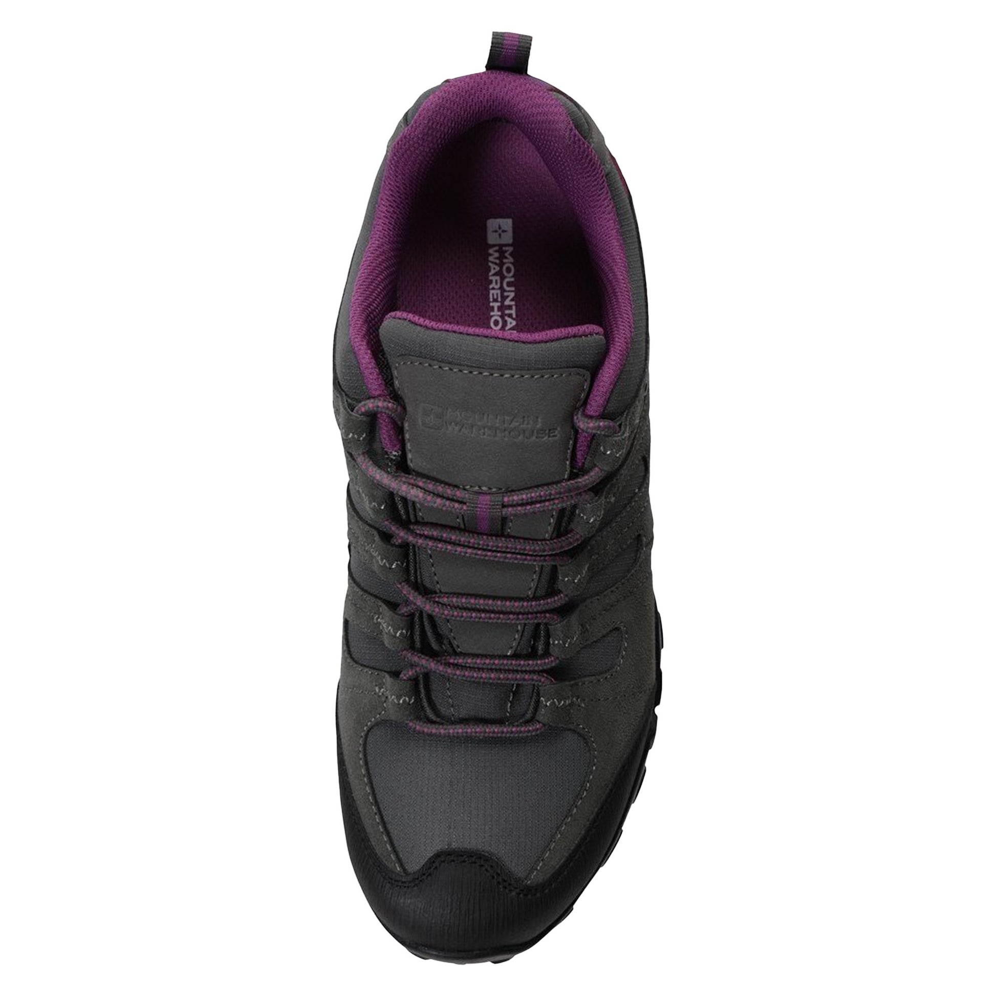 Grey - Front - Mountain Warehouse Womens-Ladies Belfour Suede Outdoor Walking Shoes
