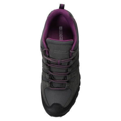 Grey - Front - Mountain Warehouse Womens-Ladies Belfour Suede Outdoor Walking Shoes