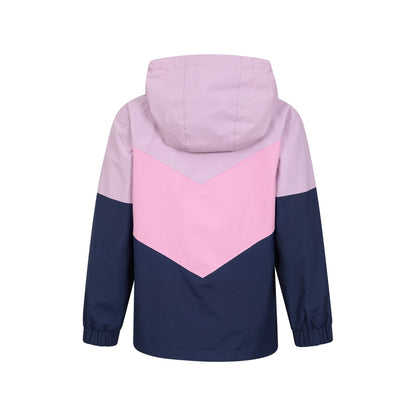 Dark Blue-Pink - Back - Mountain Warehouse Childrens-Kids Lightning II 3 in 1 Waterproof Jacket