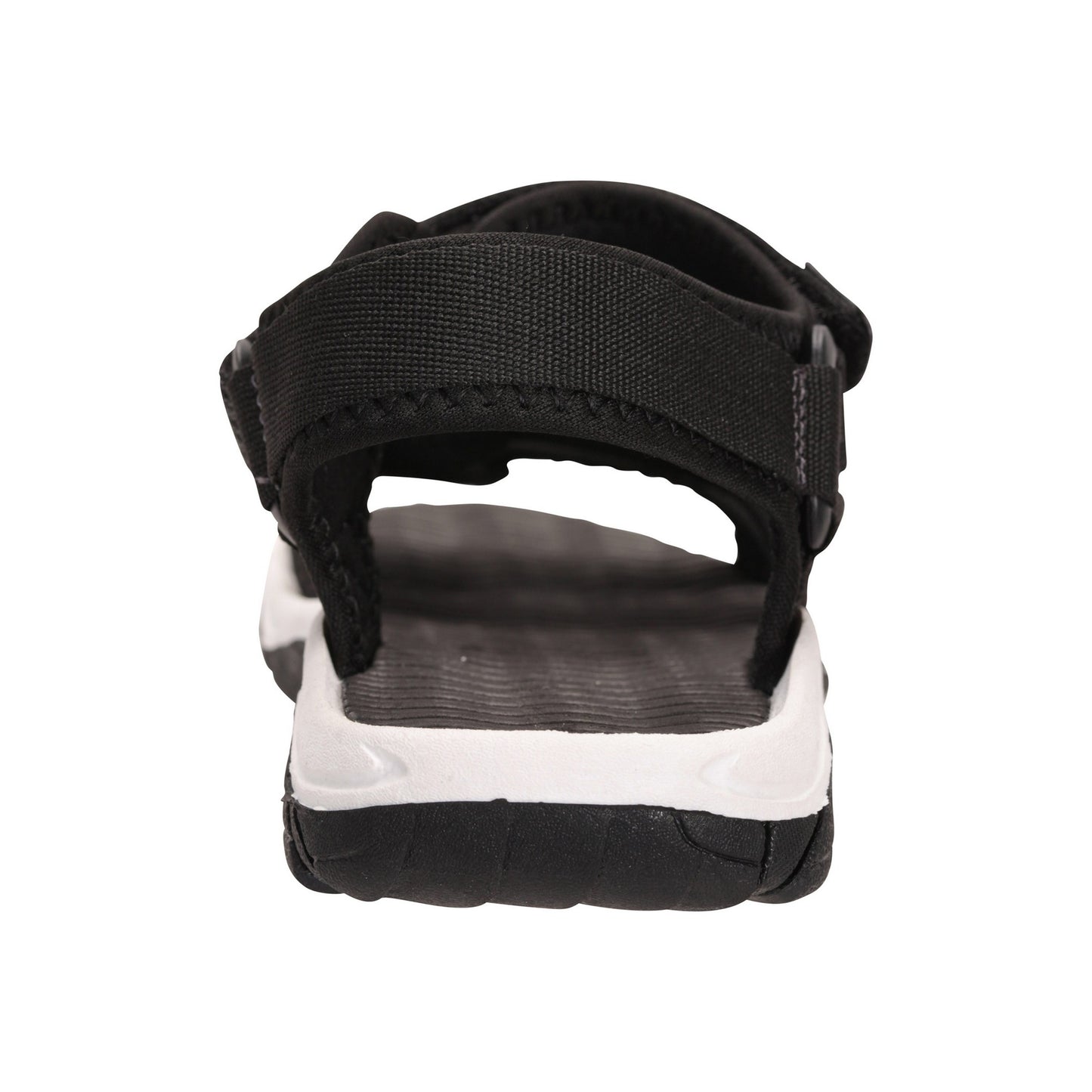 Black - Back - Mountain Warehouse Childrens-Kids 3 Touch Fastening Strap Sandals