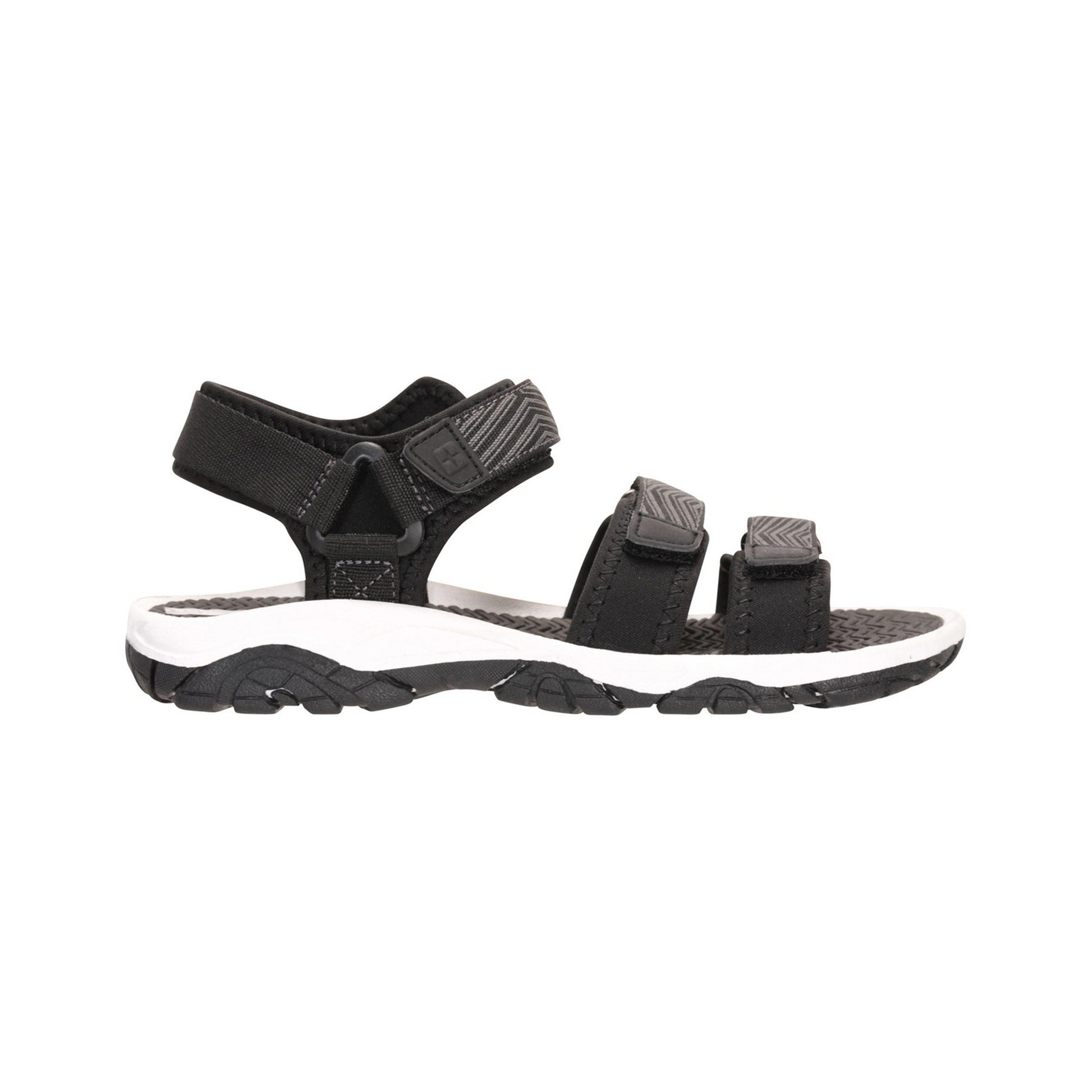 Black - Lifestyle - Mountain Warehouse Childrens-Kids 3 Touch Fastening Strap Sandals