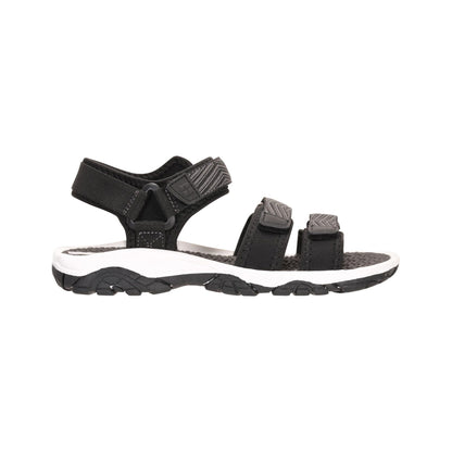 Black - Lifestyle - Mountain Warehouse Childrens-Kids 3 Touch Fastening Strap Sandals
