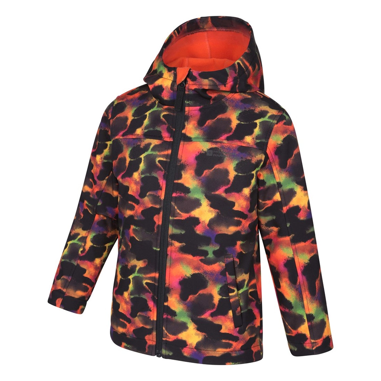 Red - Side - Mountain Warehouse Childrens-Kids Exodus II Animal Print Water Resistant Soft Shell Jacket