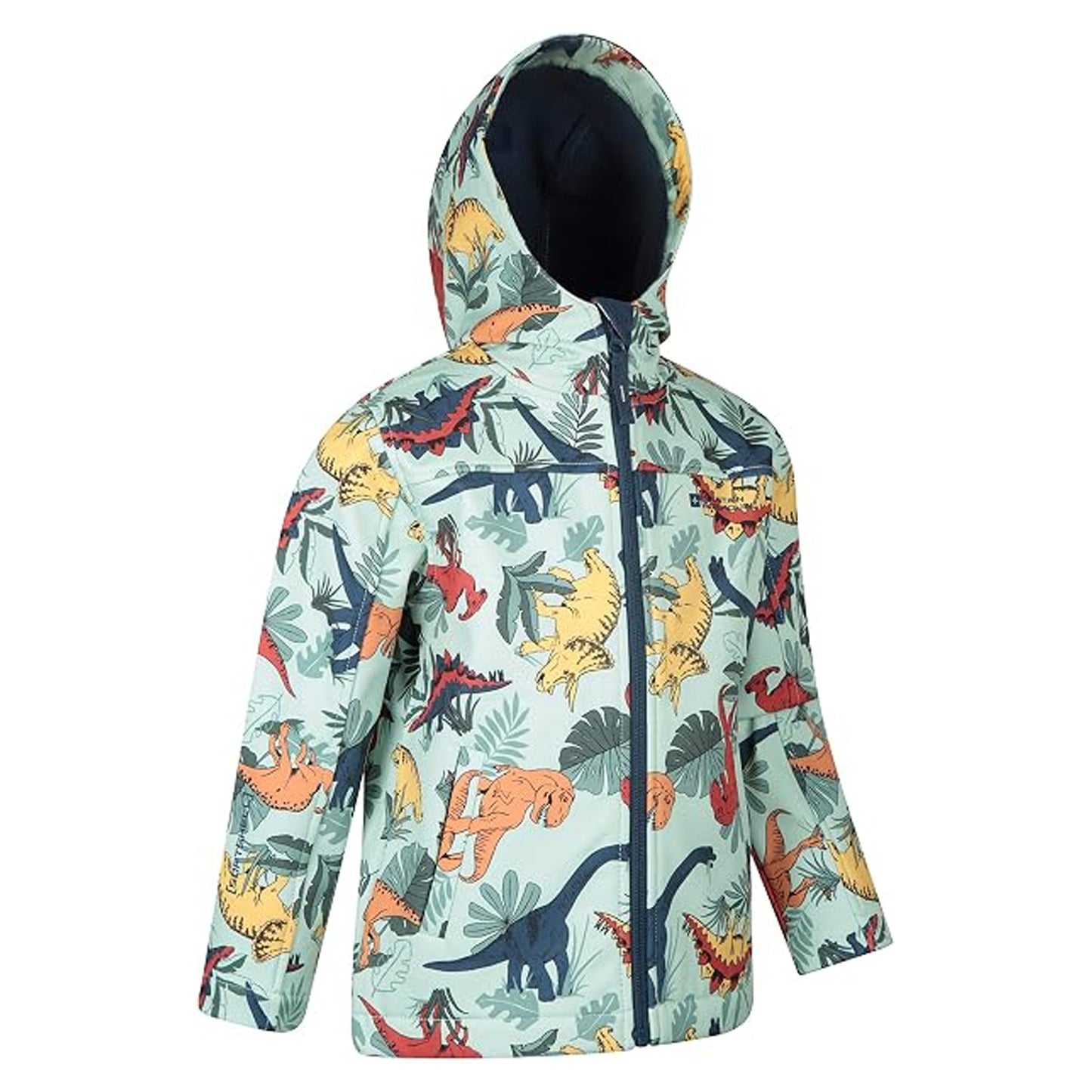 Multicoloured - Side - Mountain Warehouse Childrens-Kids Exodus II Animal Print Water Resistant Soft Shell Jacket